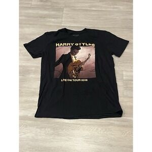 Unisex Harry styles 2018 Black Tour T-Shirt M